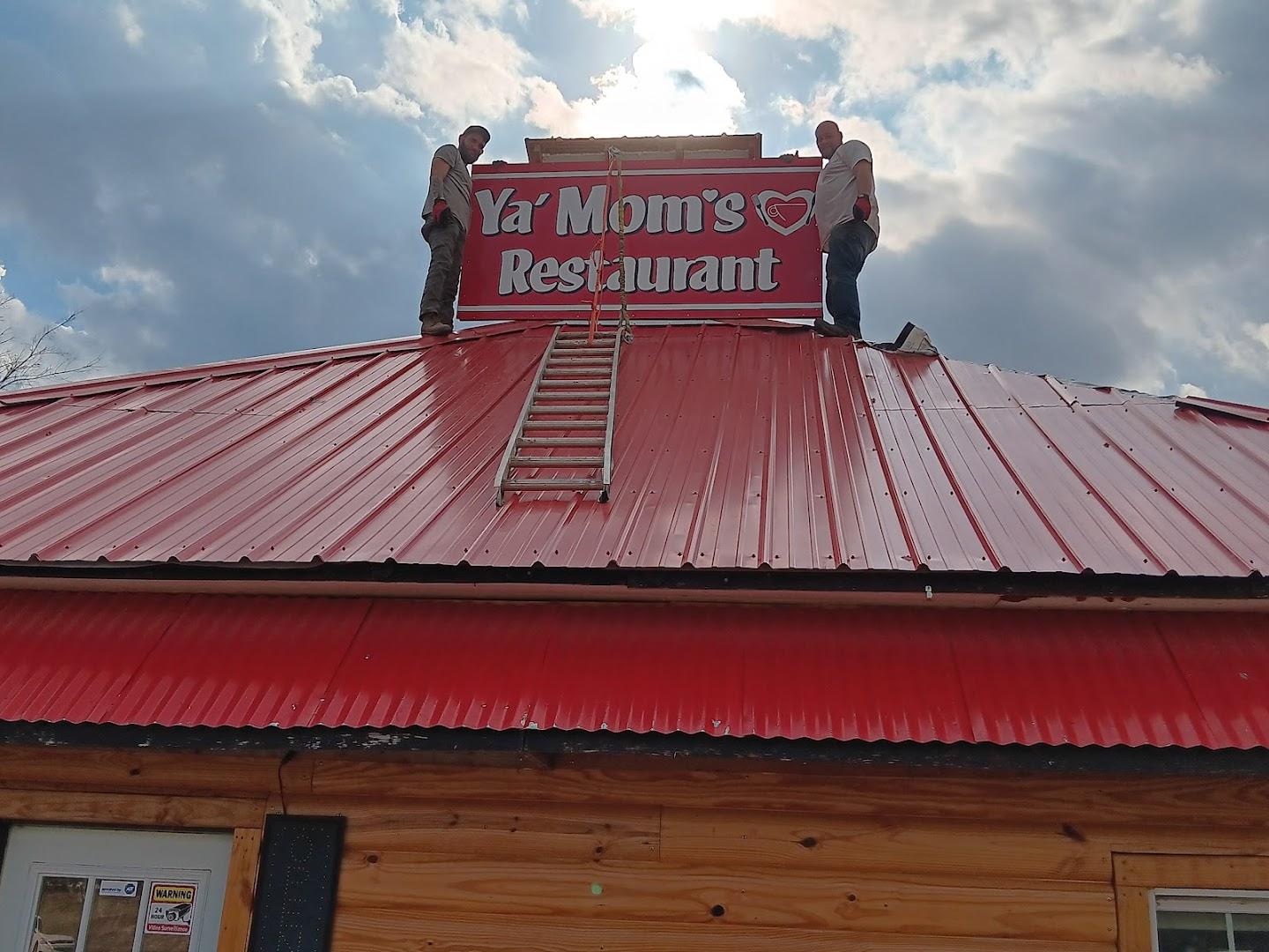 Ya' Mom's Restaurant & Little Cabin Resort Menu